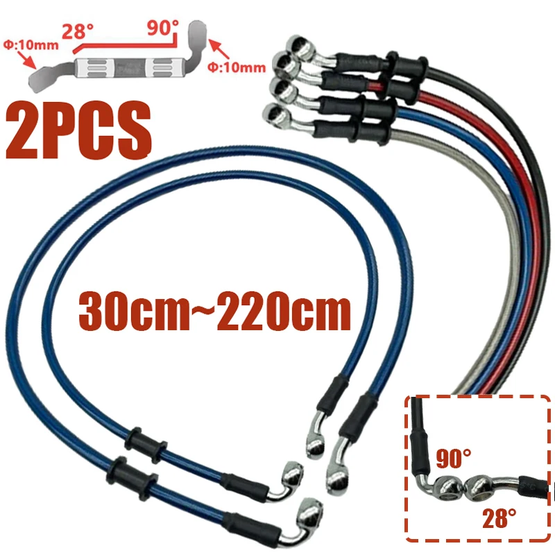 Motorcycle Brake Cable - 2X 10mm 28-90 Grados Manguera de